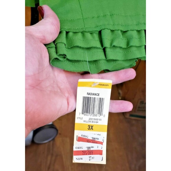 NWT - INC Int'l Concepts - Heavy, Lined Green Dressy Jacket - Size 3X Christmasy - Picture 7 of 7